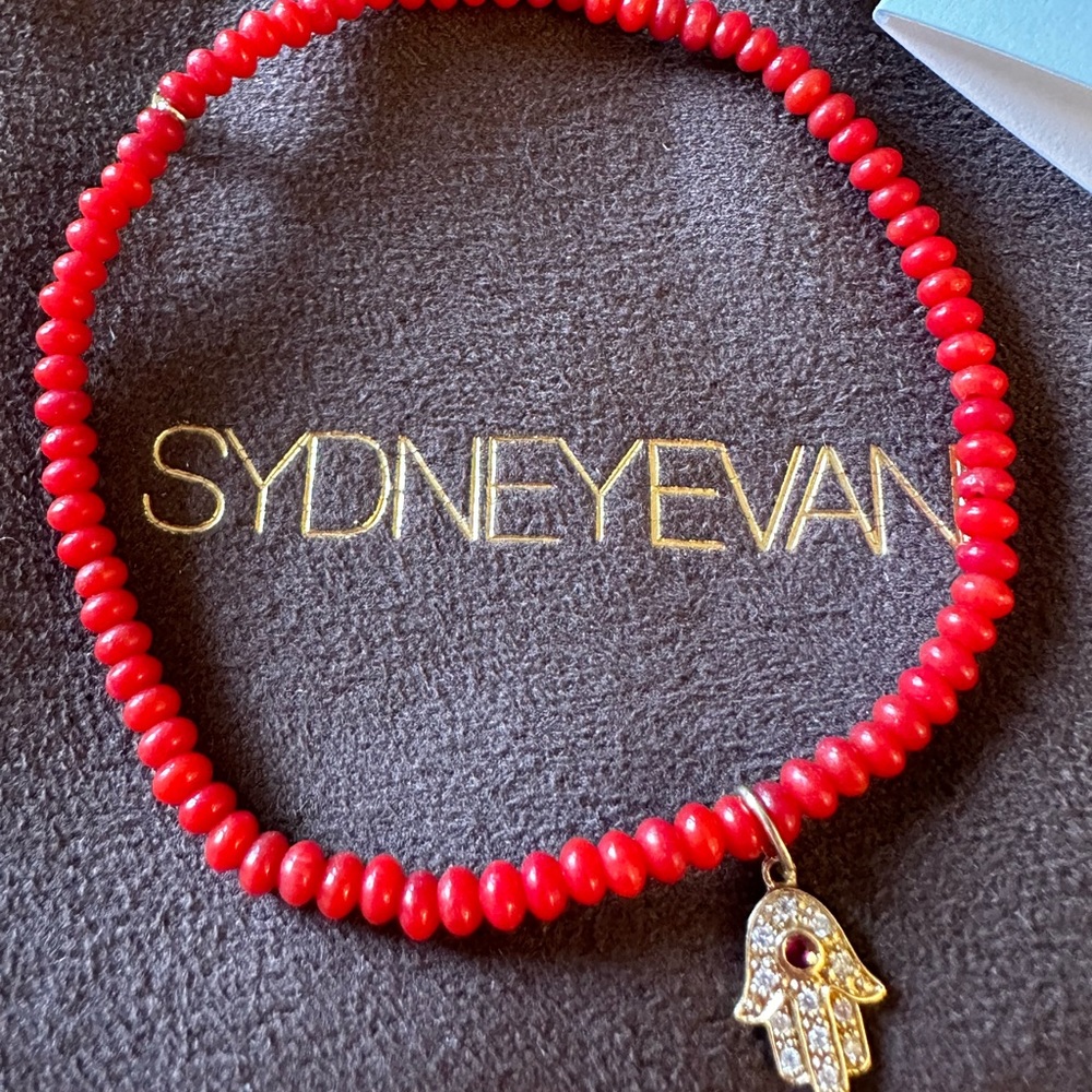 Sydney Evan bead bracelet gold and diamonds